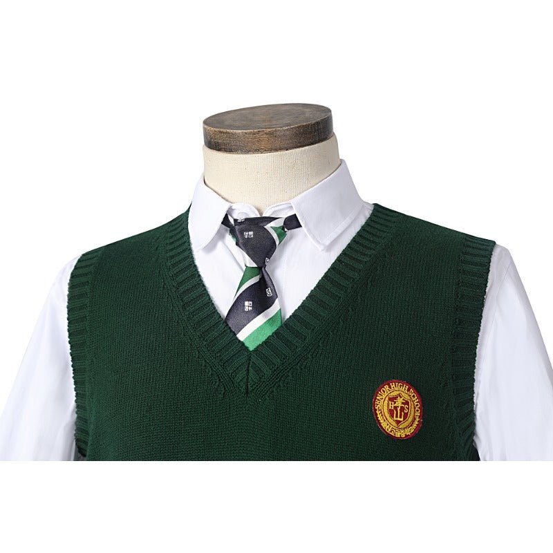 Costume Cosplay Uniforme Scolaire Coréen Tous Nous Sommes Morts - Chemise et Jupe