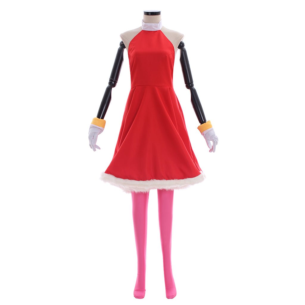 Costume Cosplay Amy Rose - Robe Rouge Rosy The Rascal pour Femmes | Série Cosplay de Jeu
