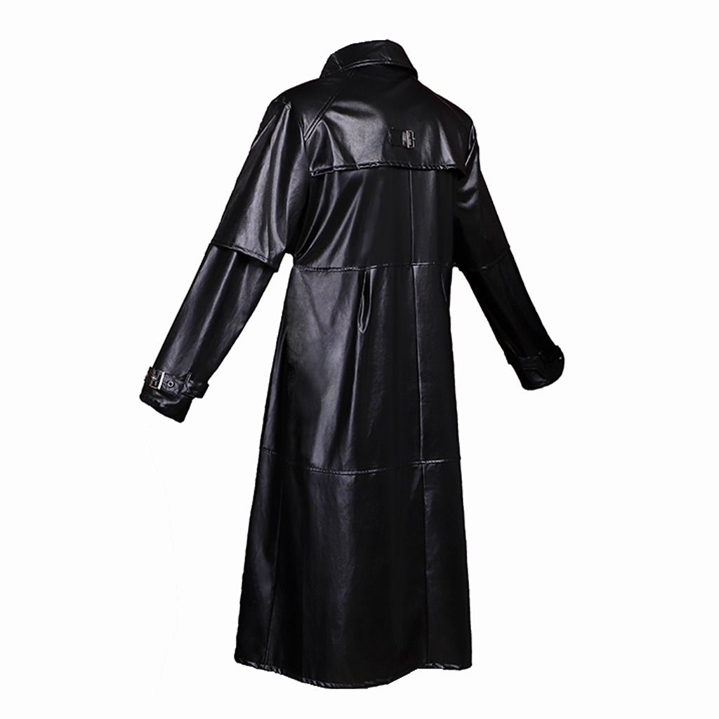 Costume Médiéval Gothique Docteur Peste en Cuir PU - Veste Steampunk Vampire Manteau Long pour Halloween