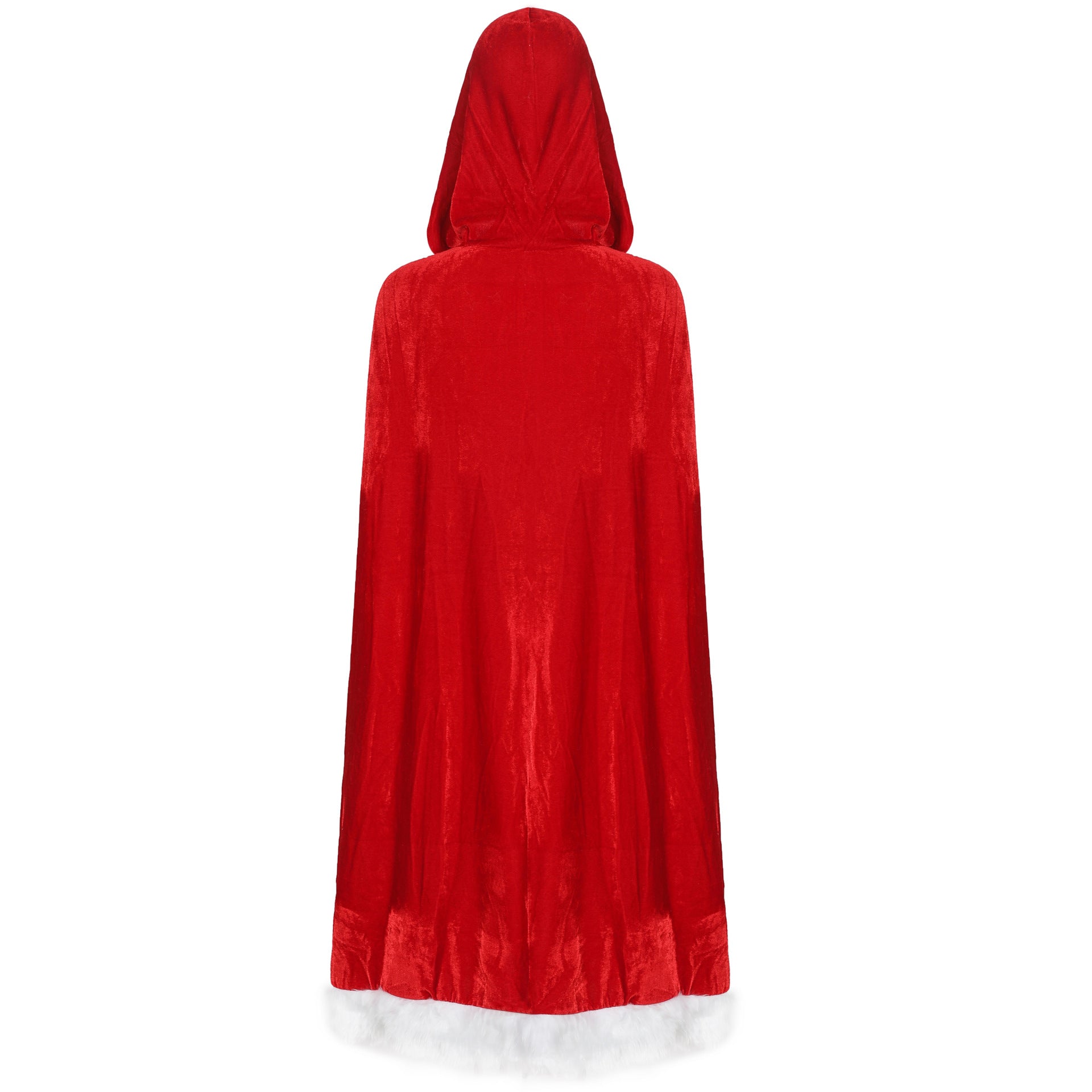 Robe cape rouge pour femmes, vêtements de Noël, costumes de jeu, fête