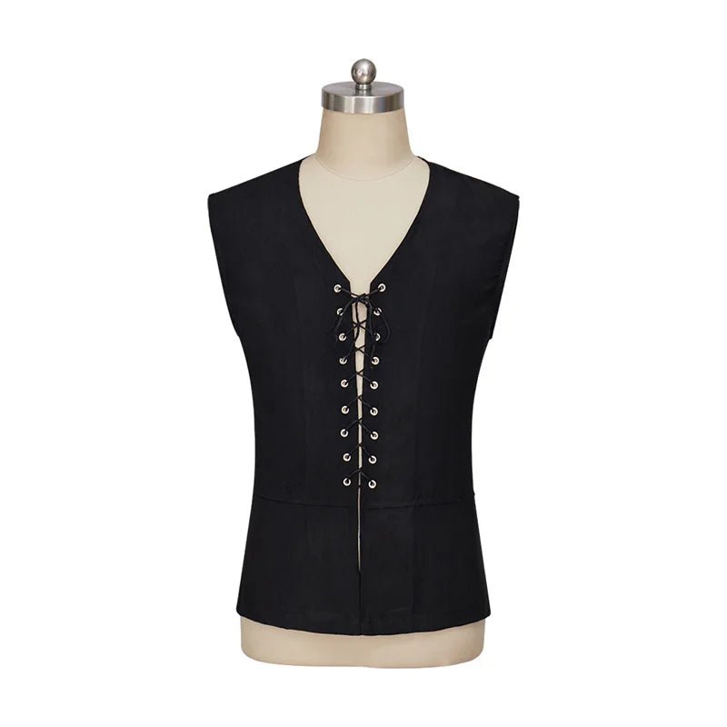 Gilet Viking Médiéval Steampunk - Gilet Renaissance Pirate Gothique pour Hommes | Série Cosplay L'AniMirage