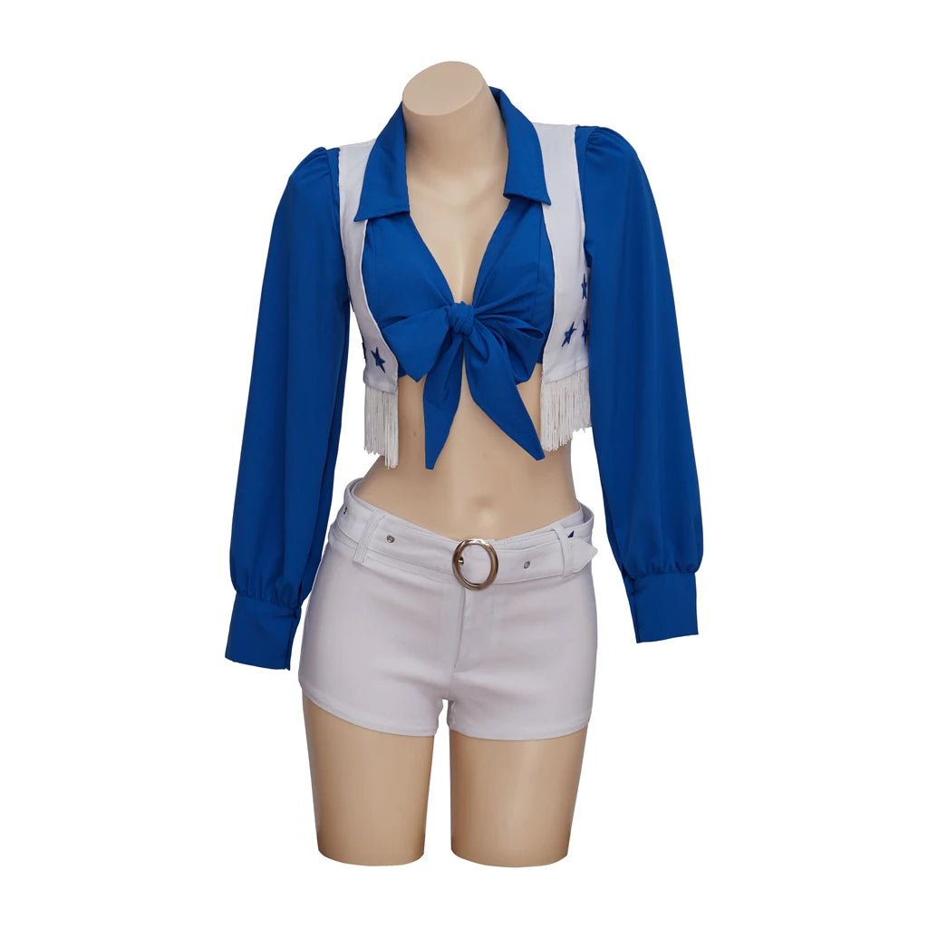 Costume de Cheerleader des Dallas Cowboys - Veste, Chemise, Short, Ceinture
