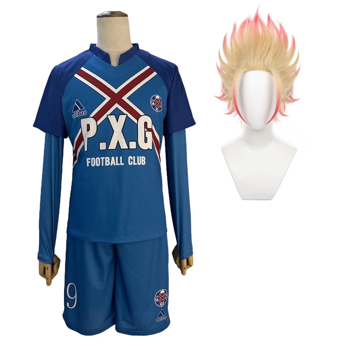 Costume Cosplay Blue Lock Rin Itoshi Shidou Ryusei Charles Karasu Maillot P.X.G Perruque Broderie Uniforme de Football
