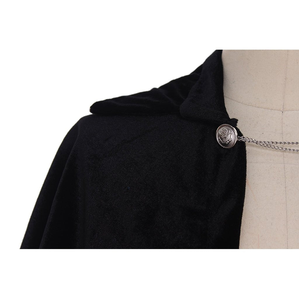 Cape Noire Unisexe Enfant Vampire Démon Sorcier pour Halloween Cosplay Masquerade