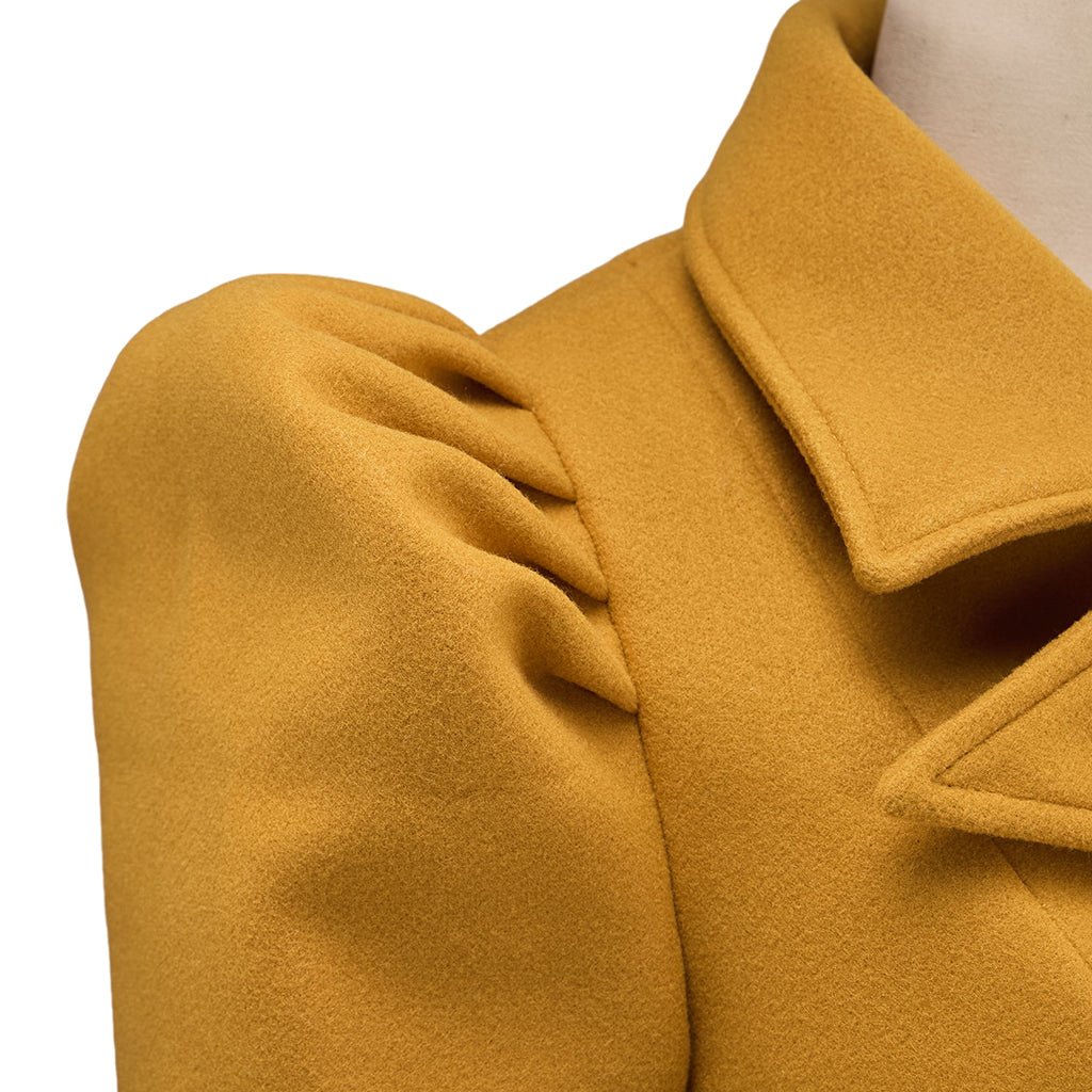 Veste Médiévale Jaune Boutonnée pour Femme - Costume Cosplay pour Foires Renaissance et LARP