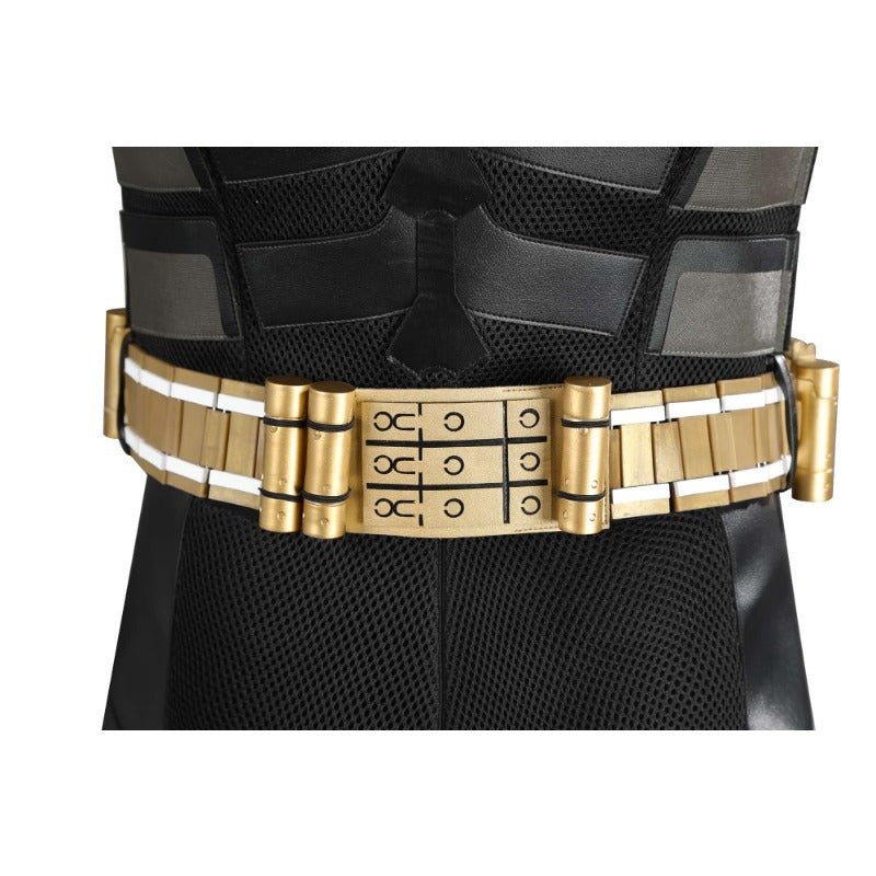 Costume Adulte Super Héros Chevalier Chauve-Souris Combinaison avec Cape et Masque pour Halloween