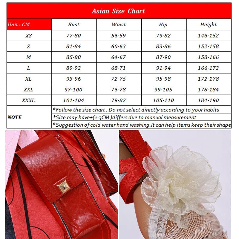 Costume Cosplay Phrolova Femme Mystérieuse de Jeu Wuthering Waves Robe Rouge pour Femmes Fête d'Halloween