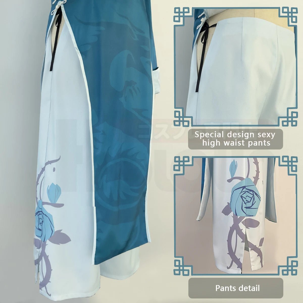 Costume Cosplay Kaiser Blue Lock Vert Chine Kung Fu Tang Suit Perruque Rose Fibres Synthétiques Halloween Noël