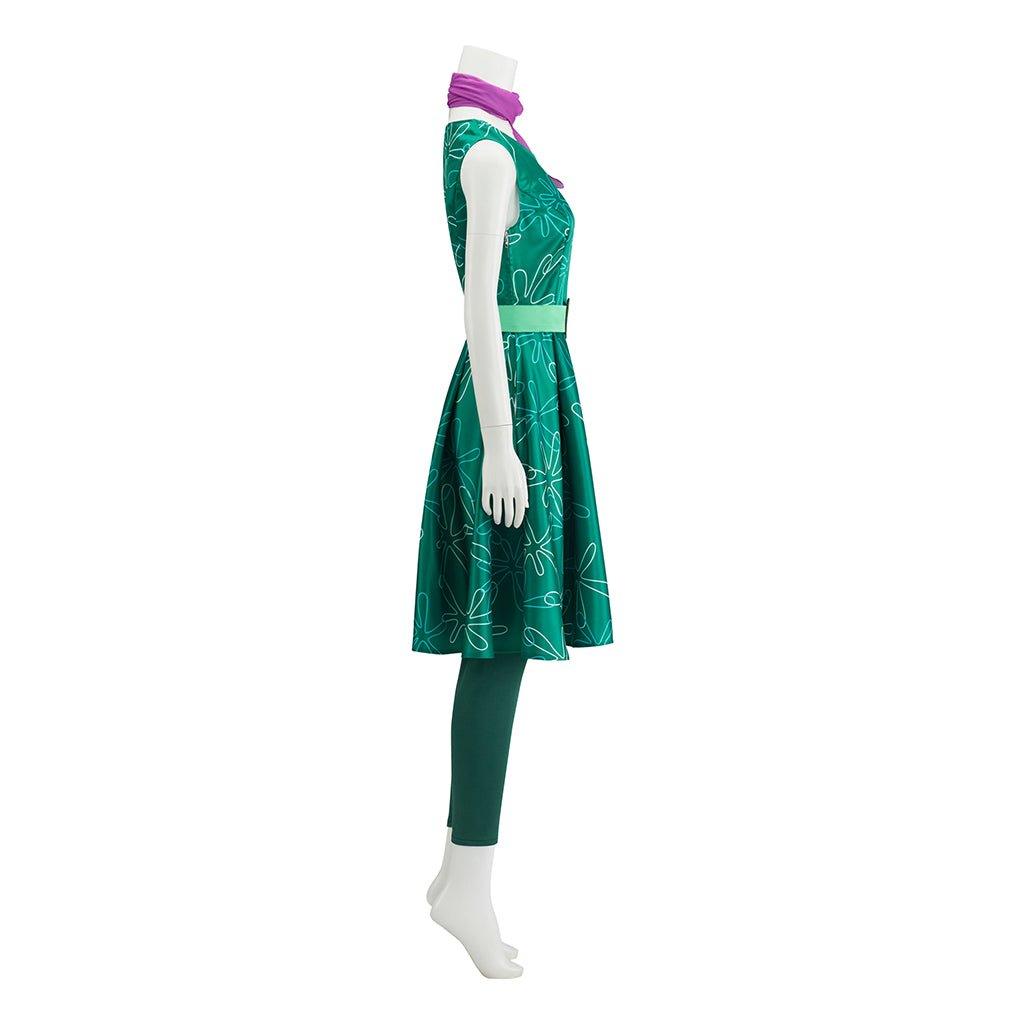 Costume Cosplay Dégoût | Robe Verte pour Femmes | Costume de Fête d'Halloween