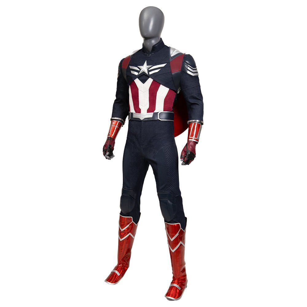 Costume Cosplay Captain America 4 Sam Wilson Costume Premium Héros Marvel