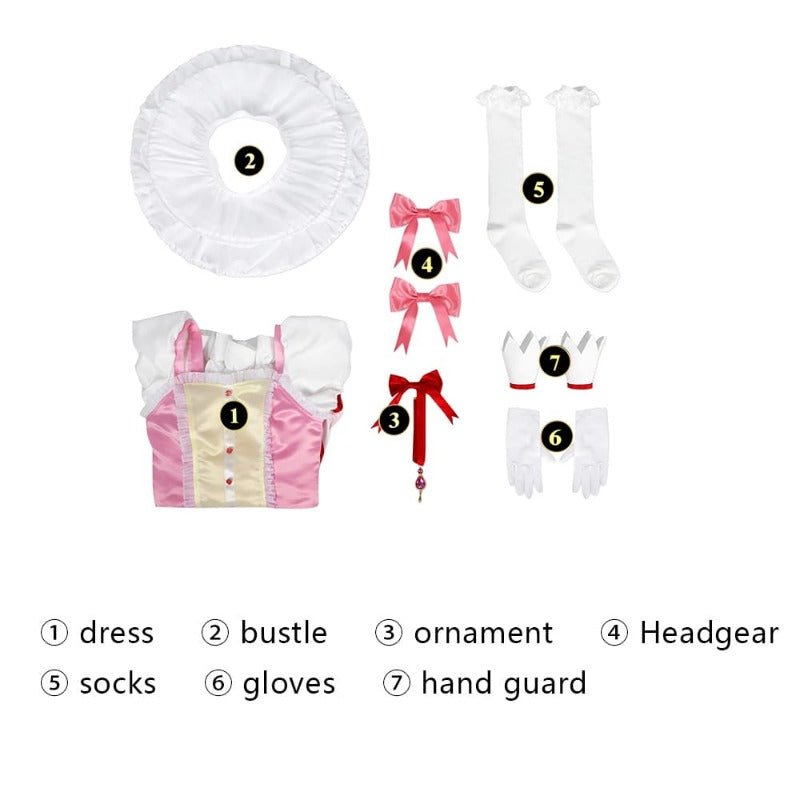 Costume Cosplay Madoka Kaname en Satin Mat Personnalisé pour Halloween - Puella Magi