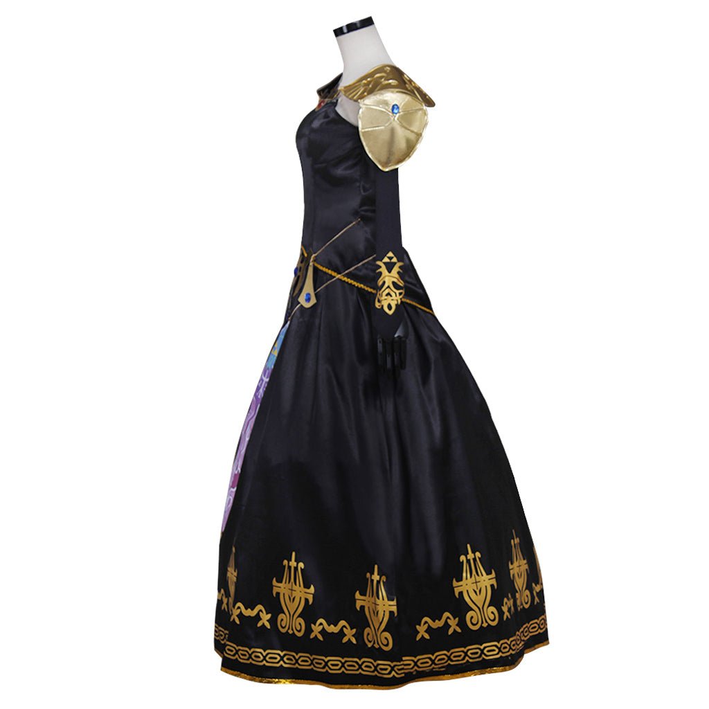 Robe Cosplay Princesse Noire Guerrière Crépuscule | Costume de Jeu