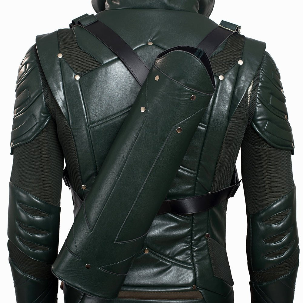 Costume Cosplay Oliver Queen Saison 5 Flèche Verte - Tenue de Série TV de Haute Qualité