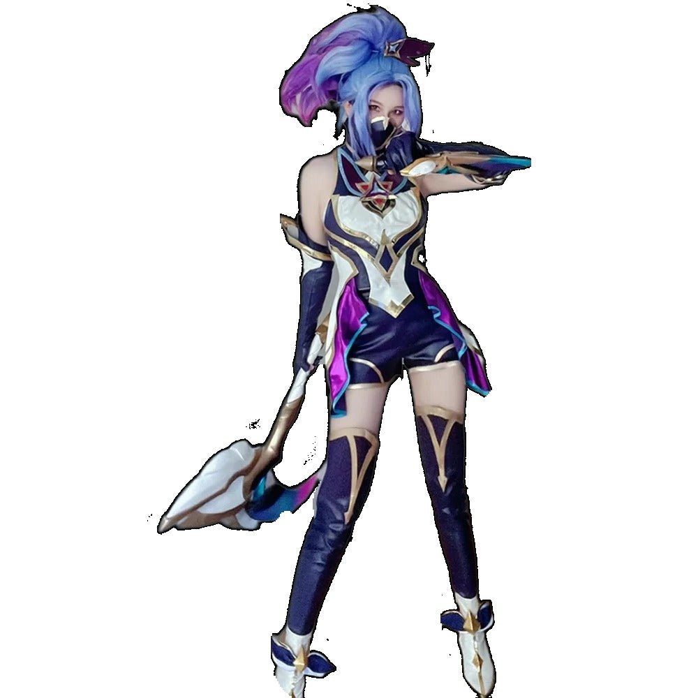 Costume Cosplay Akali Garde des Étoiles pour Femme - Halloween Fête Noël