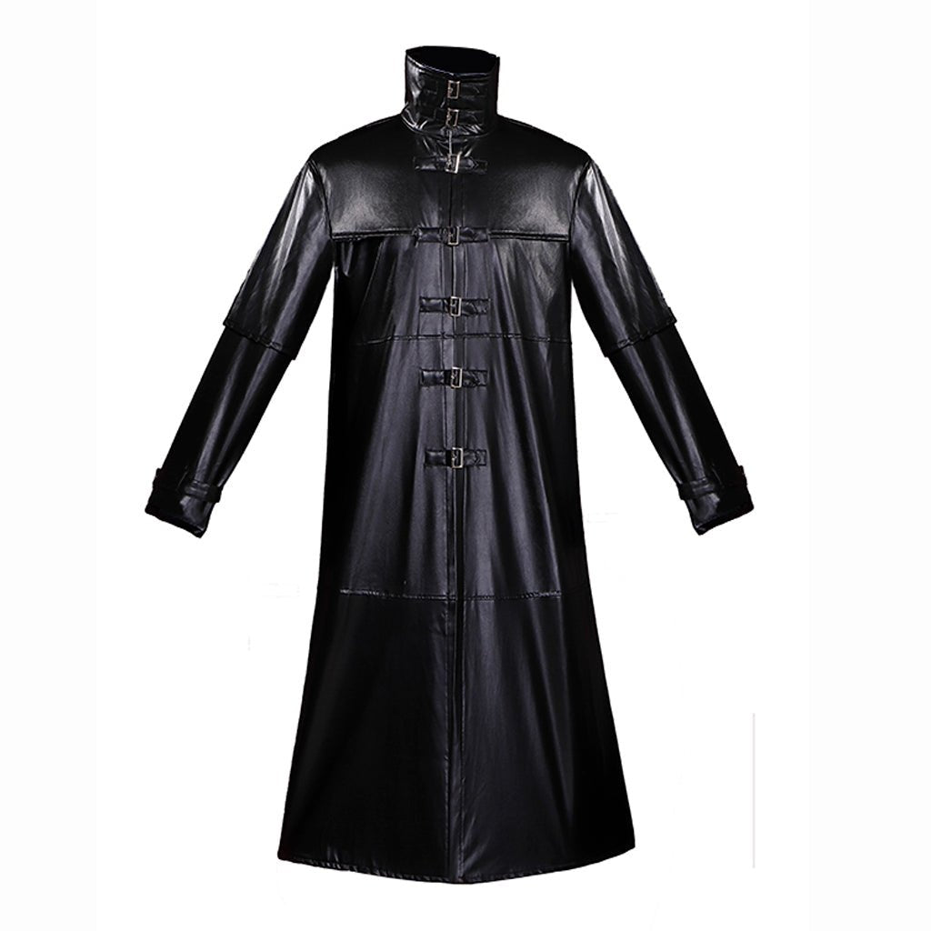 Costume Médiéval Gothique Docteur Peste en Cuir PU - Veste Steampunk Vampire Manteau Long pour Halloween