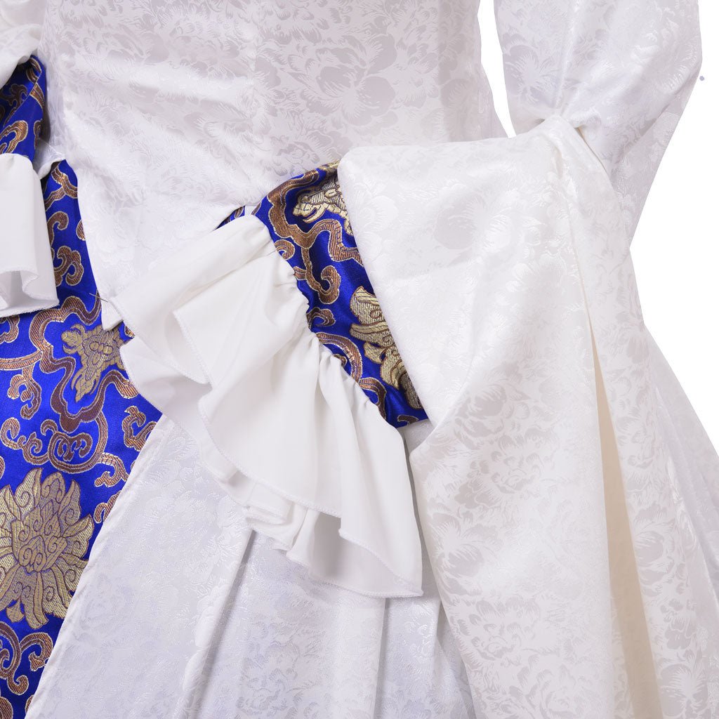 Robe Renaissance Tudor Femme | Reine Elizabeth I & Anne Boleyn Blanc | Costume Cosplay & Halloween