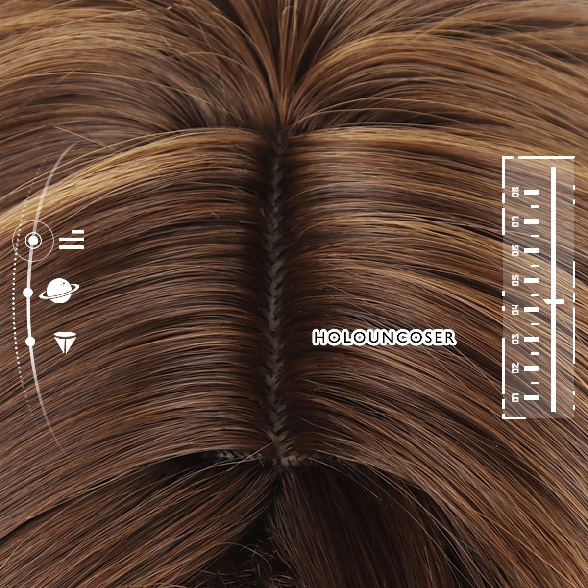 Perruque Cosplay Welt Yang Honkai Star Rail Résistance à la Chaleur Fibre Synthétique Taille Adjustable Halloween Noël