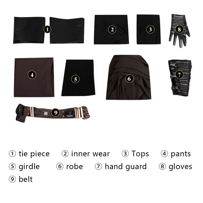 Costume Cosplay Anakin Skywalker Chevalier Jedi Ensemble Complet pour Halloween