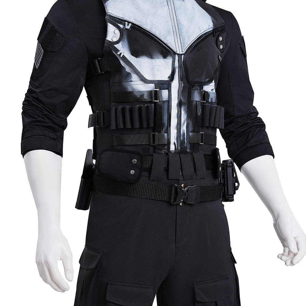 Costume Cosplay Punisher de Daredevil: Né de Nouveau pour les Fans de la Série TV
