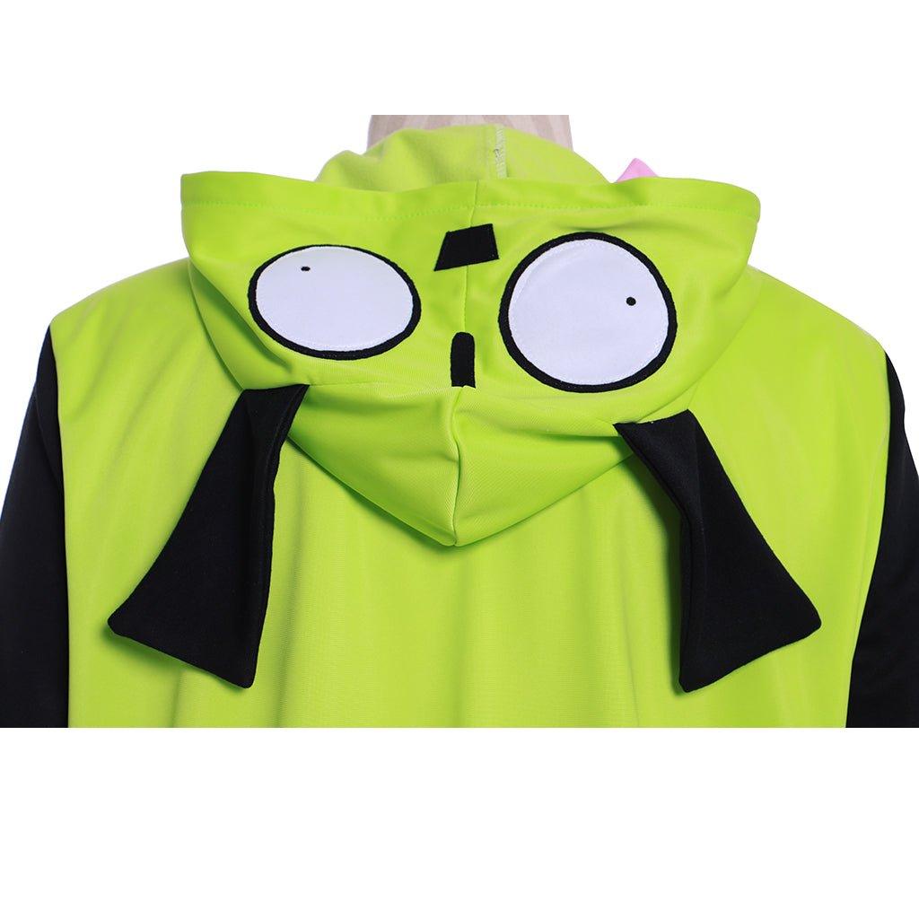 Pull à Capuche Zim Cosplay | Veste Costume Invader Zim & Gir | Sweat à Capuche Zippé Homme