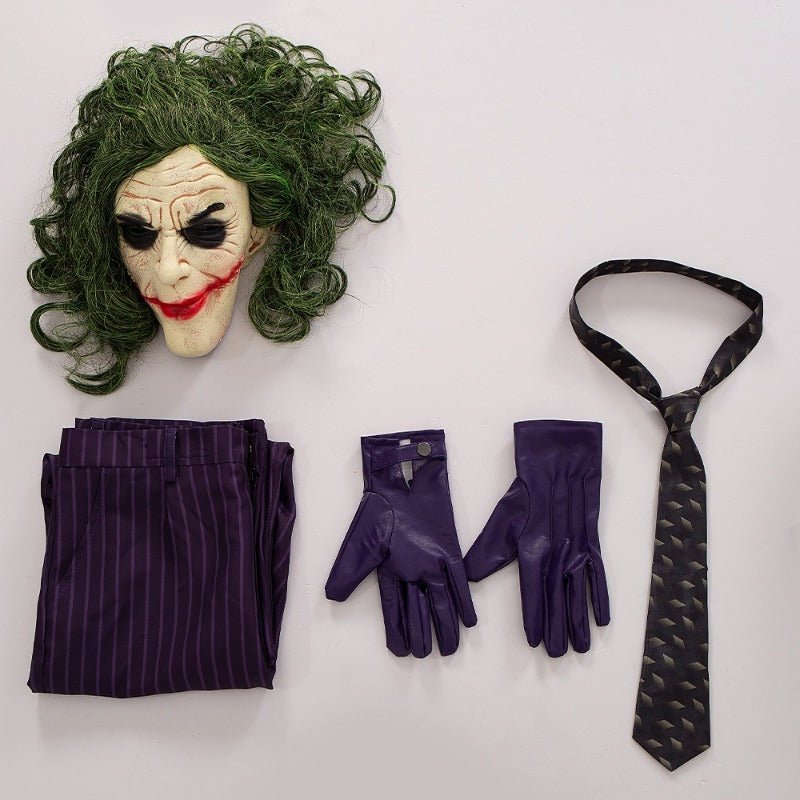 Costume Cosplay Joker de Batman: The Dark Knight - Veste, Pantalon, Masque - Lot Halloween