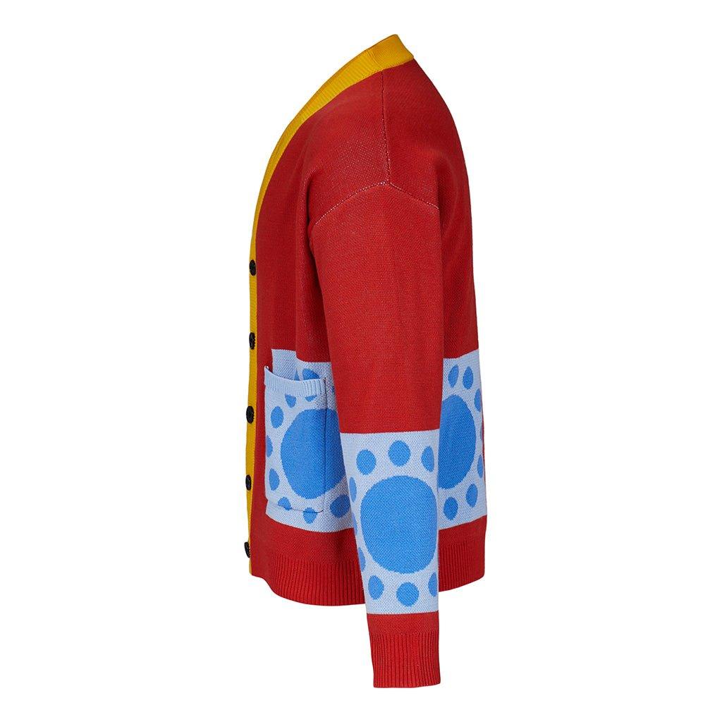 Pull Cosplay Luffy Pays de Wano | Cardigan Anime One Piece pour Adultes | Costume Halloween