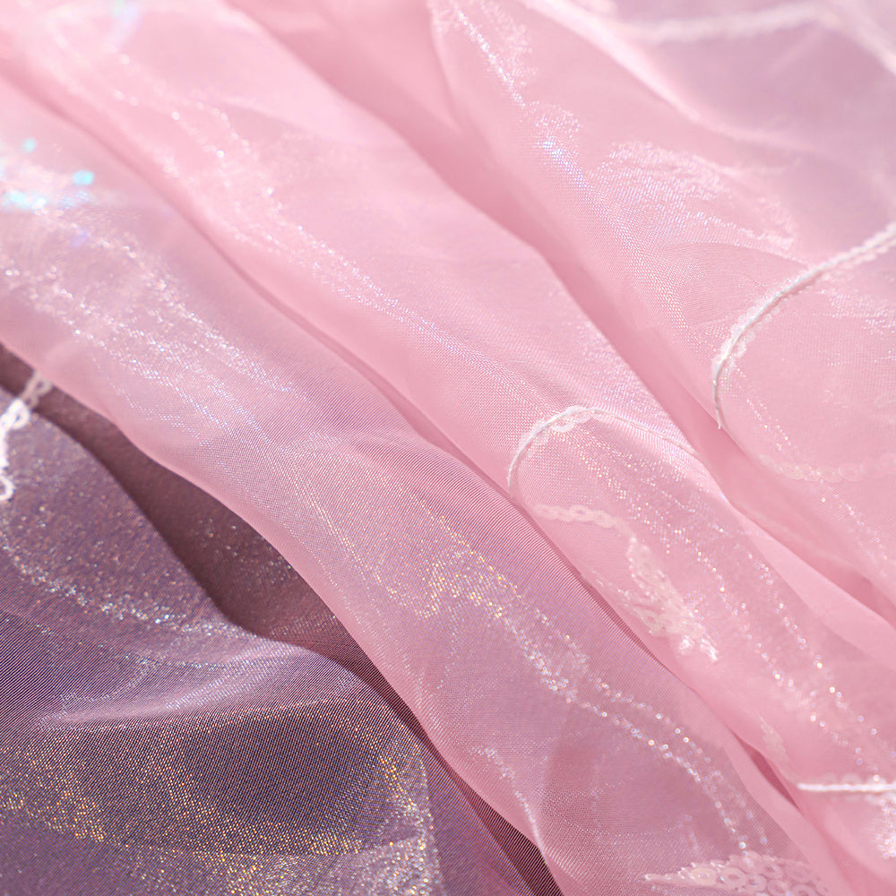 Robe de mariée rose Glinda de Wicked - Costume Cosplay pour performances musicales