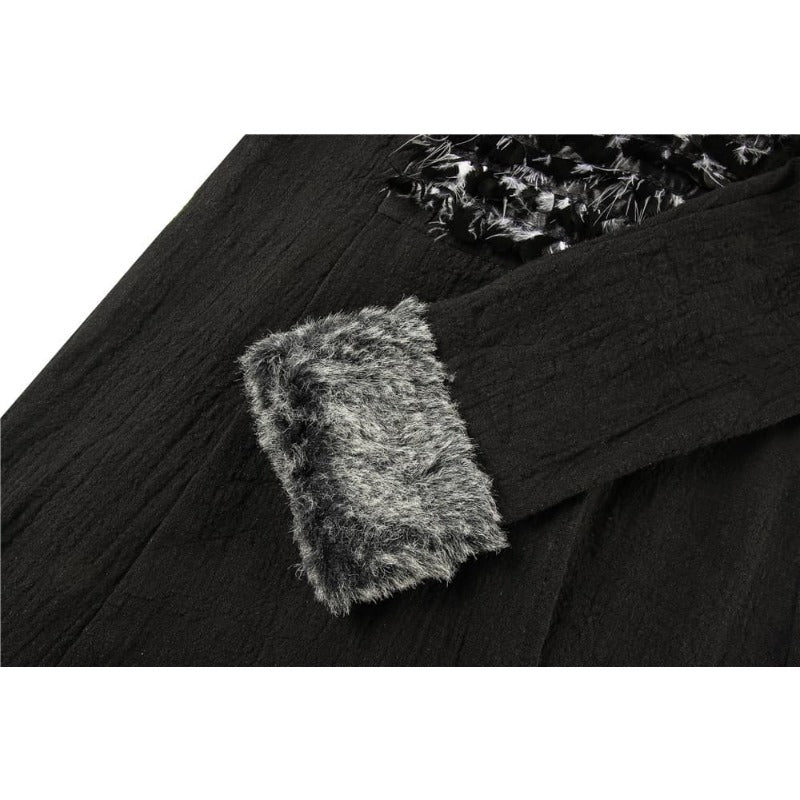 Costume Cosplay Sansa Stark Cape Hiver Col Fourrure Robe pour Femmes Halloween