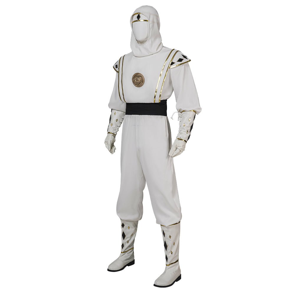 Costume Cosplay Authentique Power Rangers Ranger Blanc Ninja Tommy Oliver