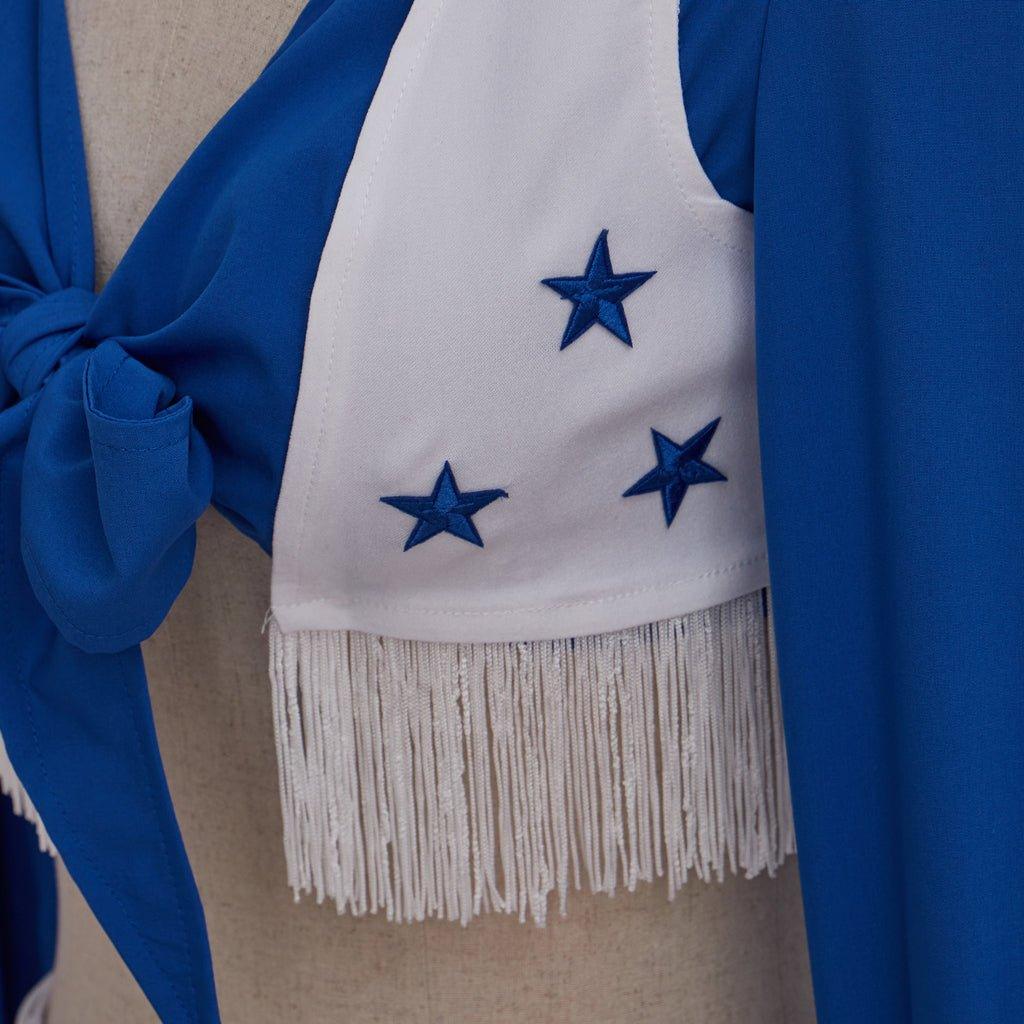 Costume de Pom-Pom Girl des Dallas Cowboys - Veste, Chemise, Short, Ceinture