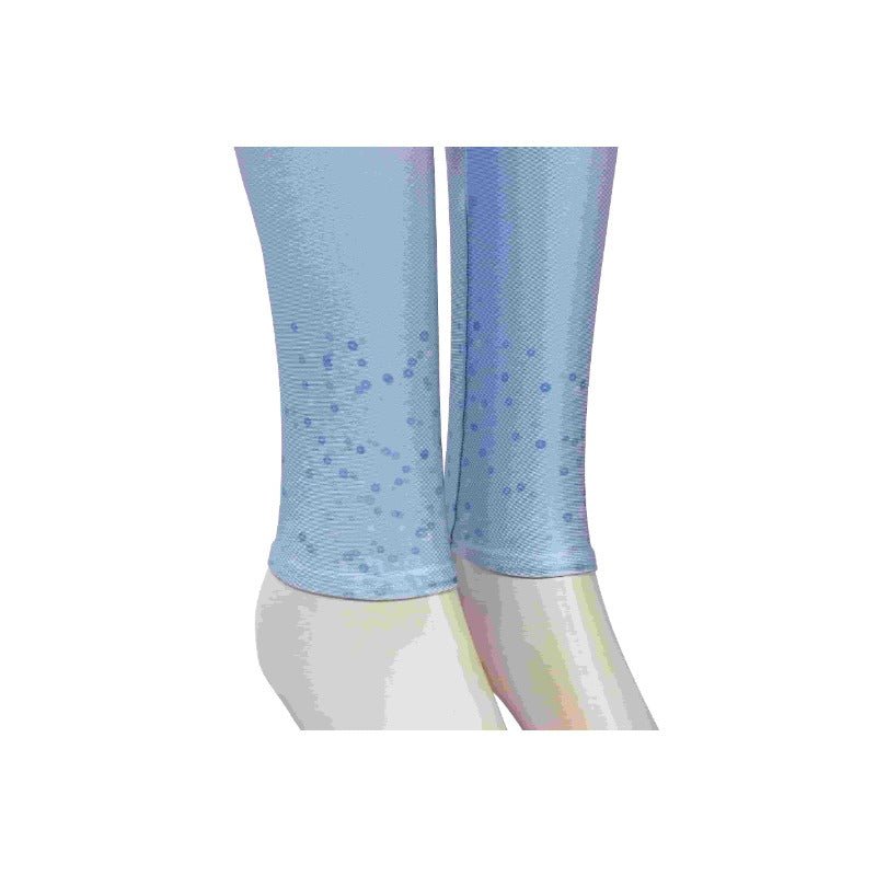 Robe de scène Cosplay Princesse Elsa à manches longues pour femmes - Costume Frozen