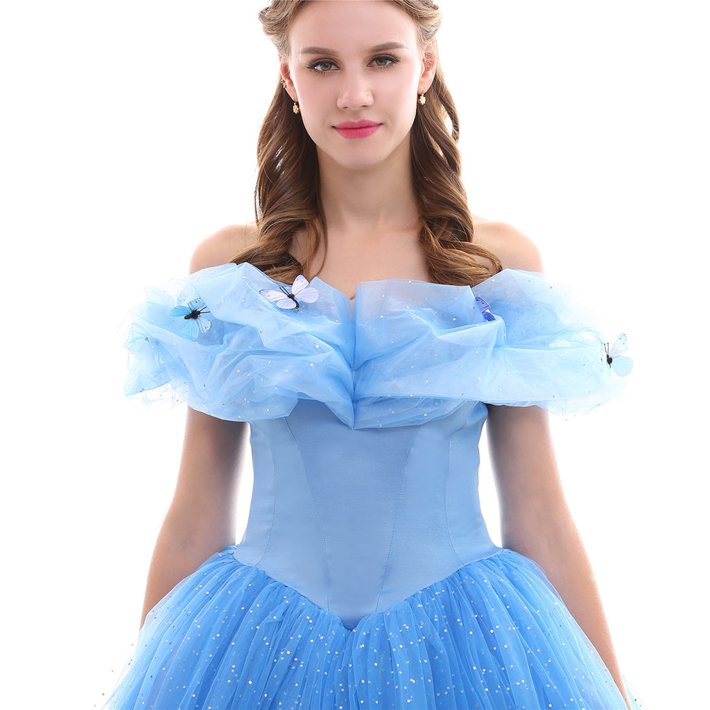 Série de Costumes Cosplay Disney Cinderella: Princesse, Prince, Belle-mère et Domestique