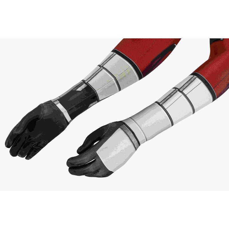 Costume Cosplay Gardien Rouge - Combinaison de Combat Rouge Deluxe avec Masque - Ensemble Complet pour Halloween