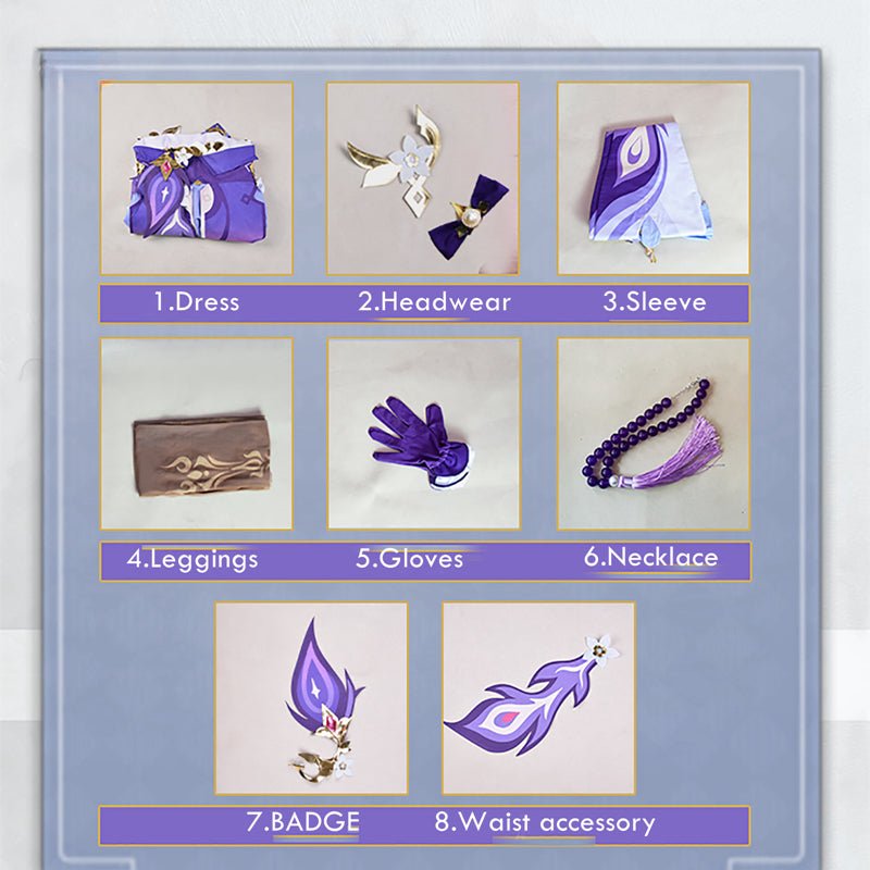 Costume Cosplay Genshin Impact Keqing Femme Violet Robe Halloween