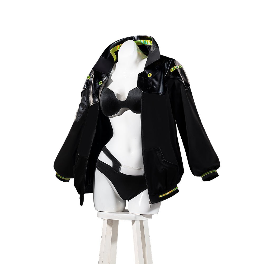 Costume Cosplay Rebecca Cyberpunk Edgerunners - Manteau Noir pour Halloween