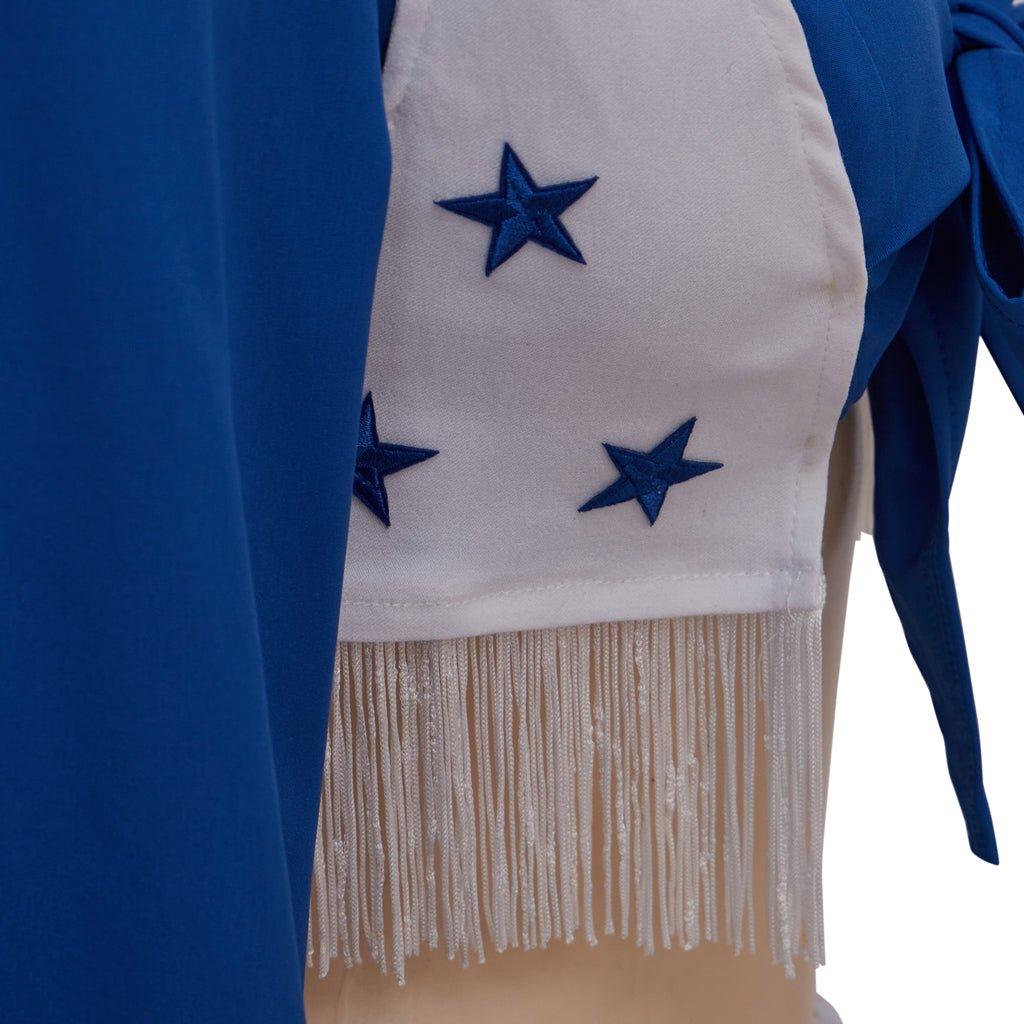Costume de Pom-Pom Girl des Dallas Cowboys - Veste, Chemise, Short, Ceinture