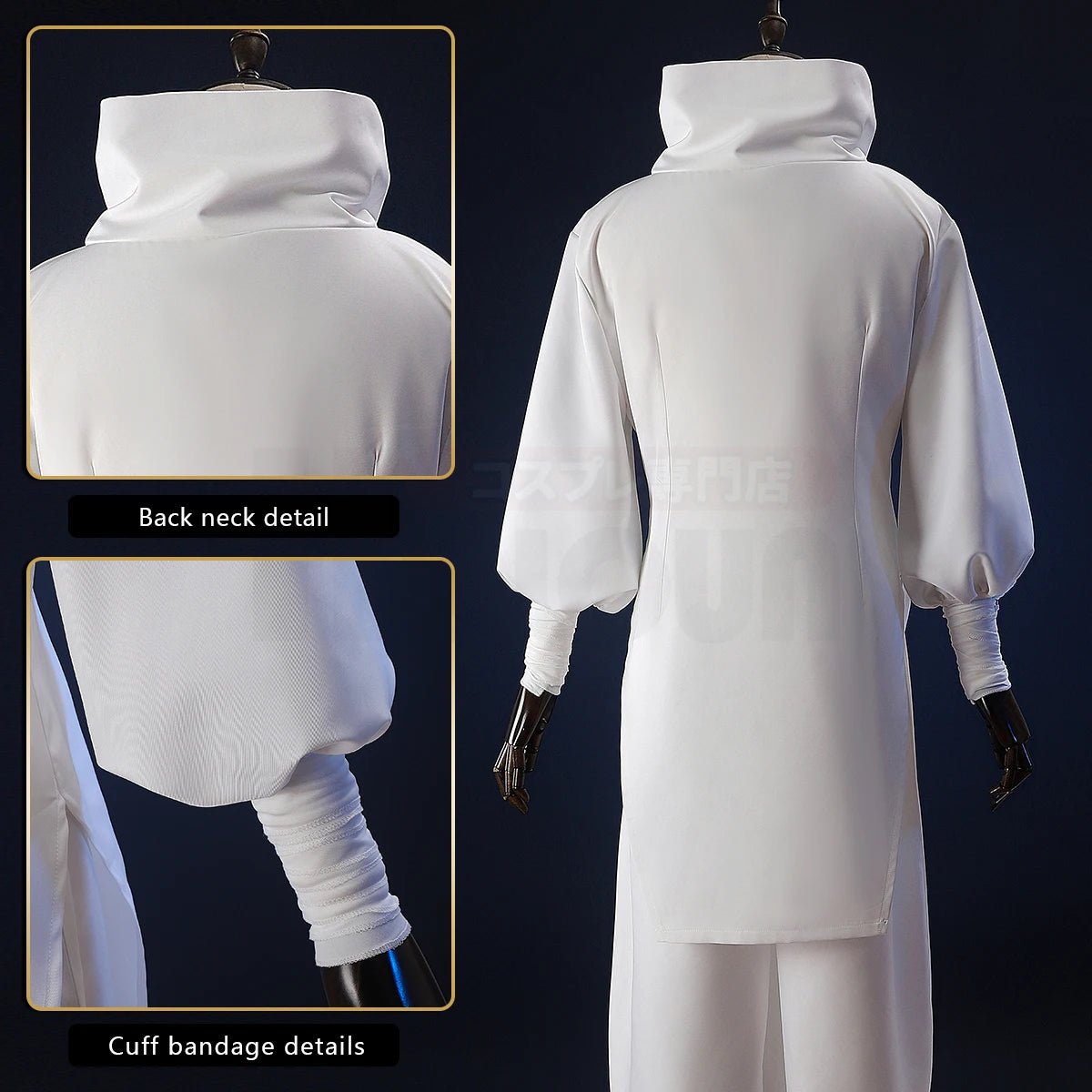 Costume Cosplay Kashimo Hajime Jujutsu Kaisen Anime - Perruque Bleue, Haut Blanc, Pantalon Élastique