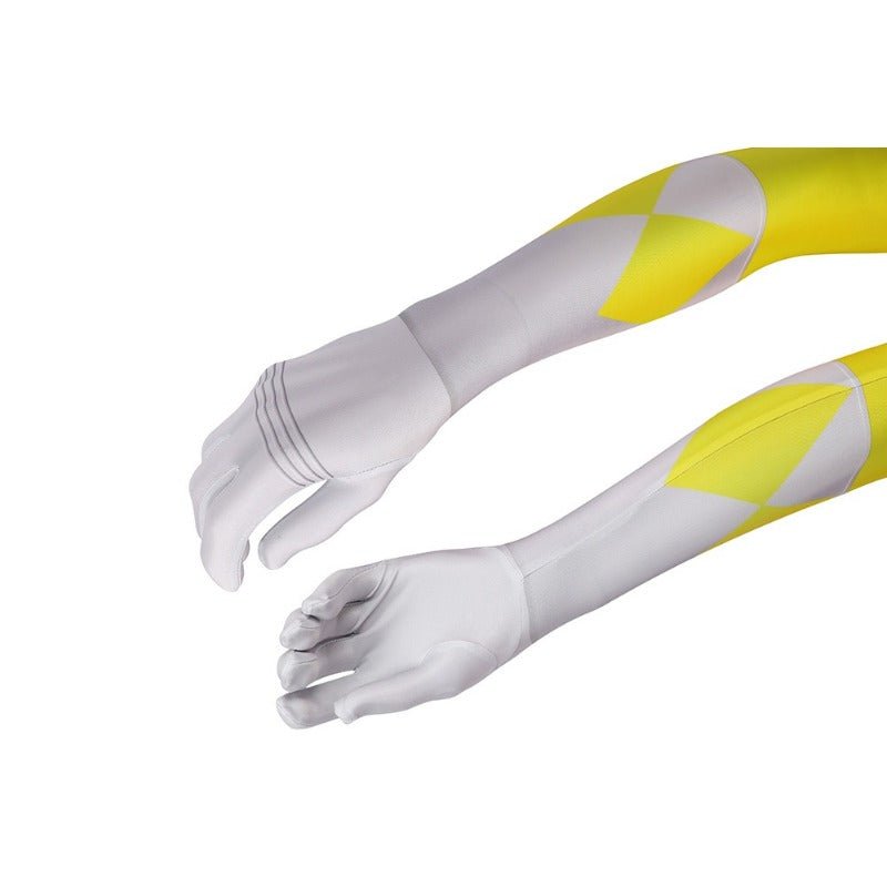 Costume Cosplay Ranger Jaune MMPR - Combinaison Power Rangers Tenue Ranger Jaune