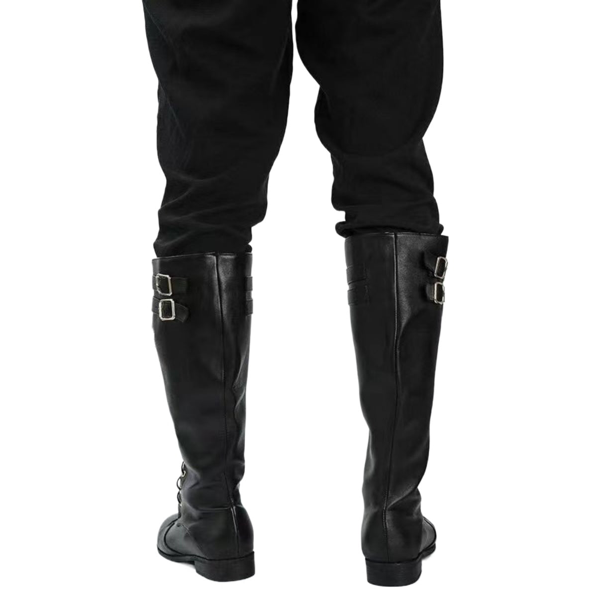 Bottes de Cosplay Steampunk Médiévales pour Hommes et Femmes, Chaussures Pirate en Cuir PU