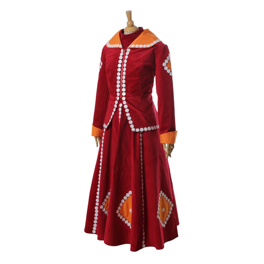 Robe Rouge Adulte Dame Tremaine Méchante Belle-Mère Costume Cosplay