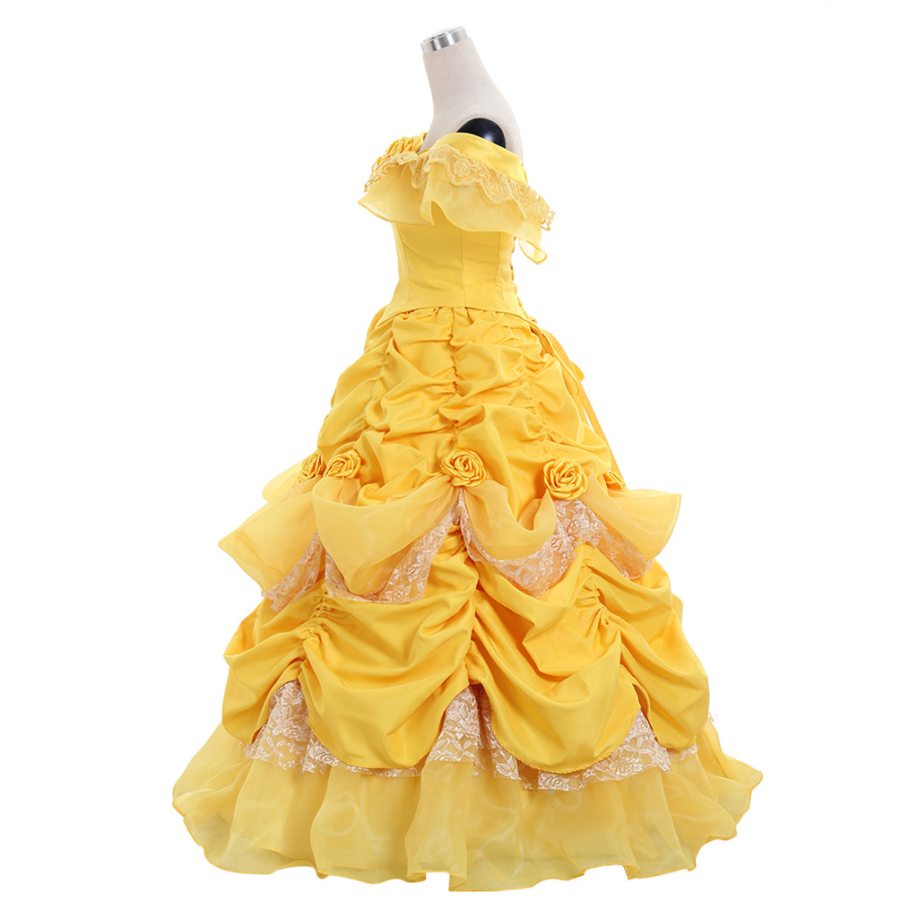 Costume Cosplay Belle - La Belle et la Bête | Robe Princesse Disney pour Halloween et Événements