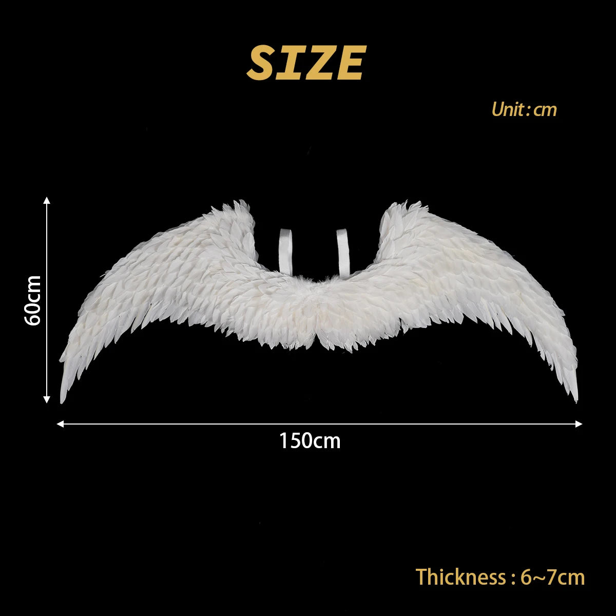 Ailes d'Ange Blanches Cosplay Blue Lock Nagi Bachira Reo - Plumes d'Oie 150*60CM