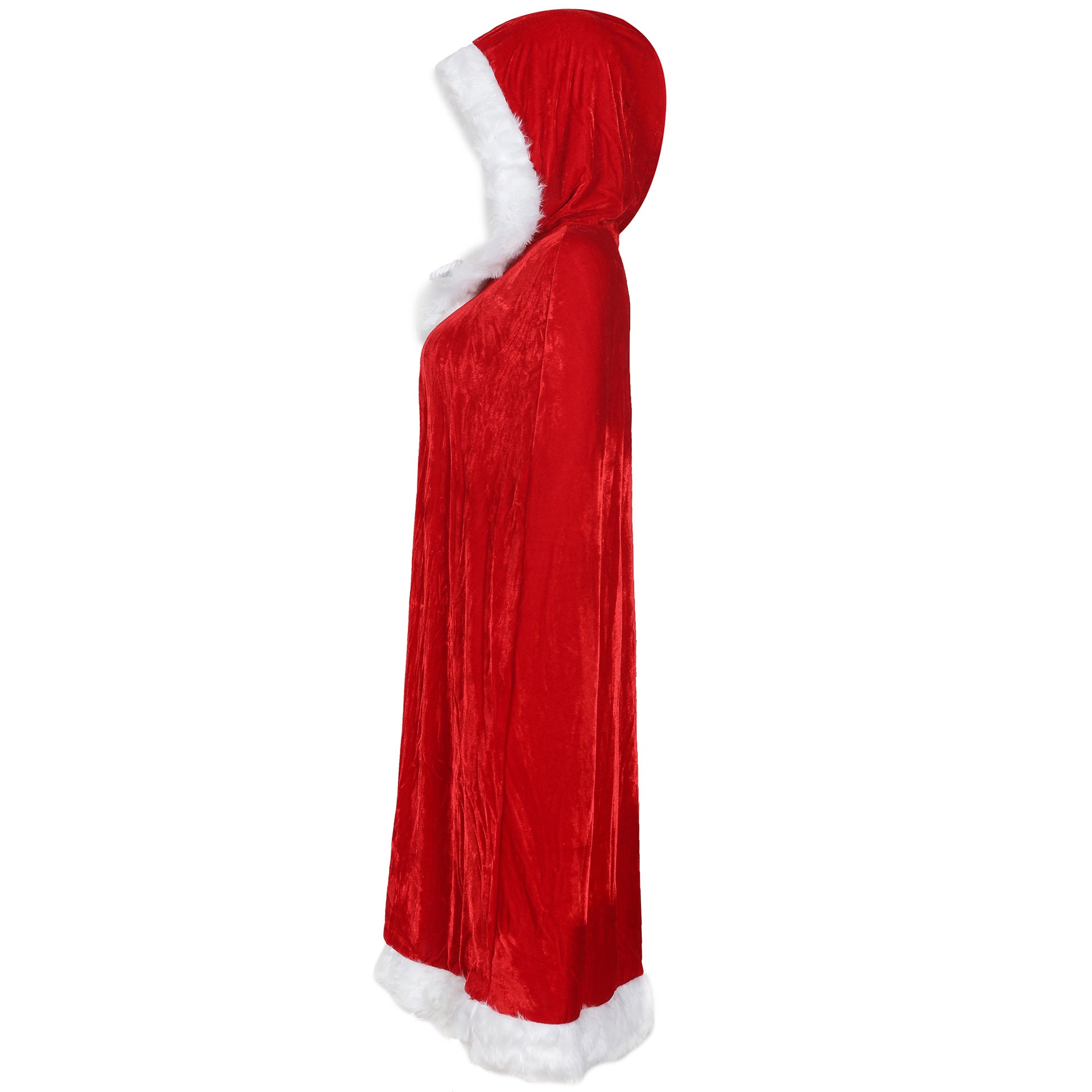 Robe cape rouge pour femmes, vêtements de Noël, costumes de jeu, fête