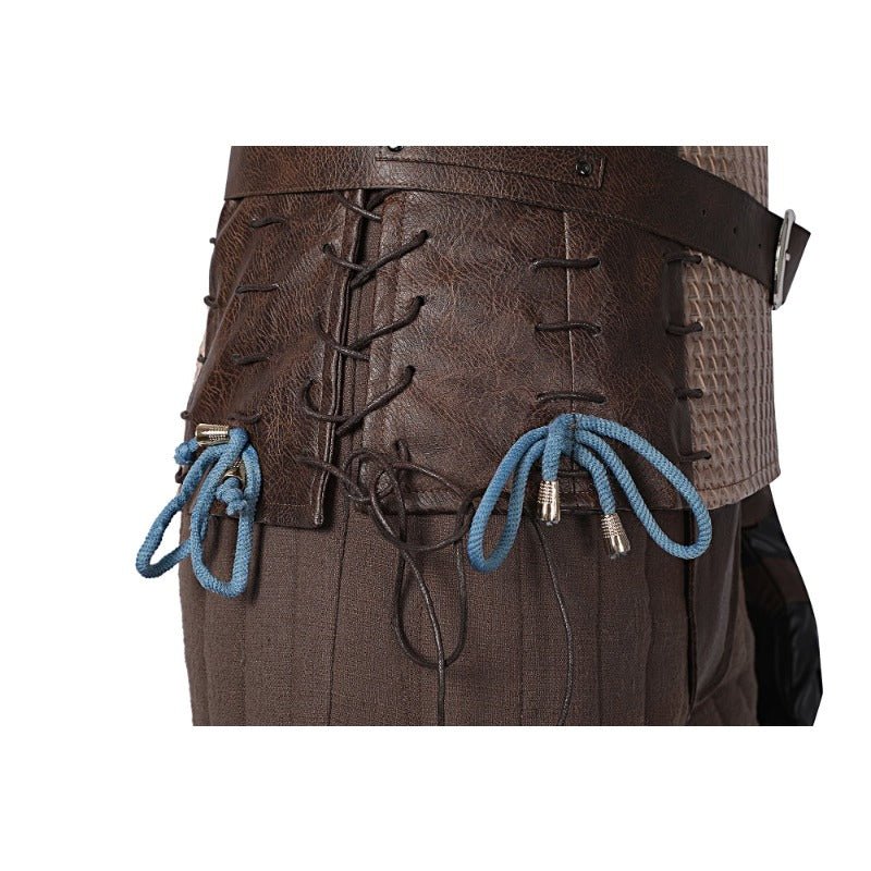 Costume Cosplay Geralt de Rivia Witcher 3 Veste en Cuir Tenue de Héros Chasse Sauvage pour Halloween