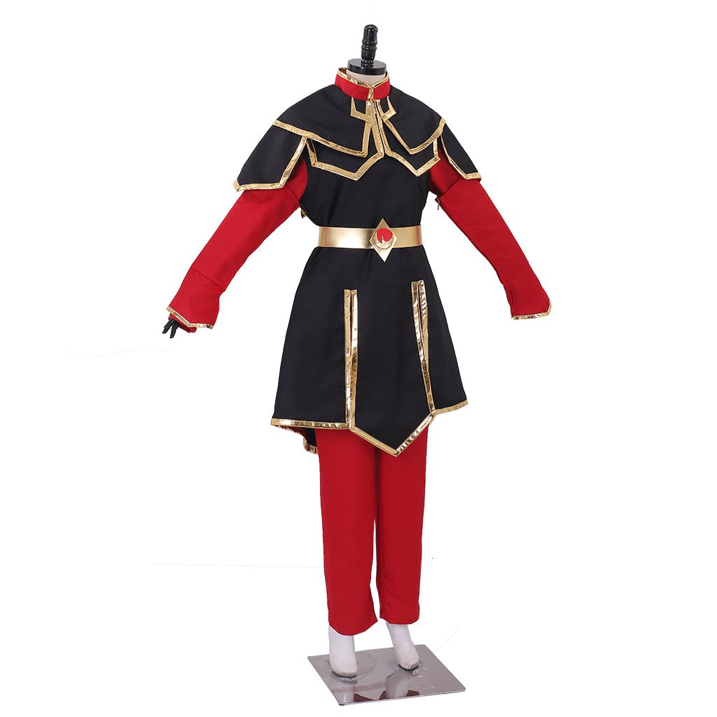 Costume Cosplay Azula d'Avatar: Le Dernier Maître de l'Air – Tenue Élite de Princesse Guerrière de la Nation du Feu