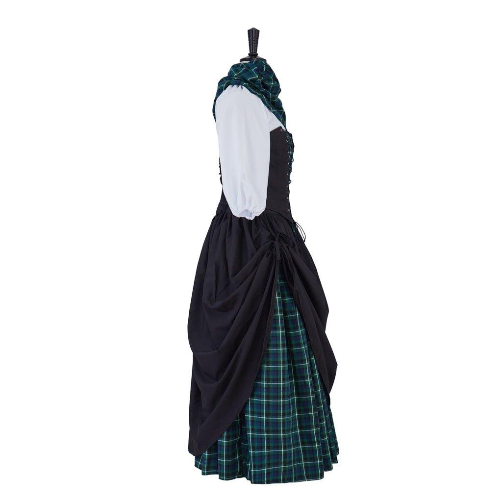 Costume Cosplay Claire Fraser Outlander | Robe Hautlandaise Rococo Médiévale Écossaise pour Femmes