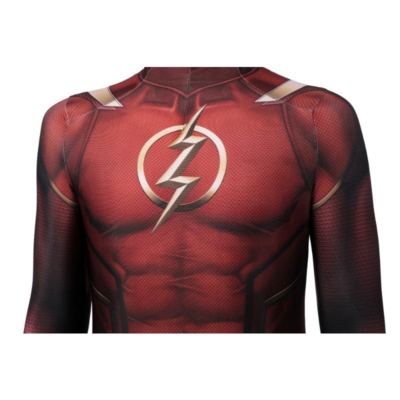 Costume Cosplay The Flash Barry Allen pour Enfant Halloween Combinaison Masque Impression 3D