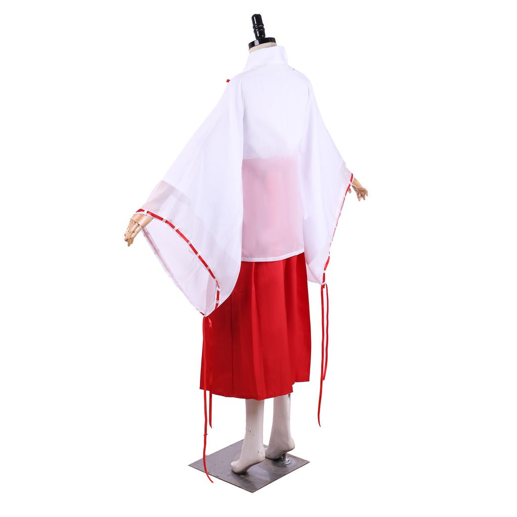 Ensemble complet de costume de kimono de Kikyo d'Inuyasha pour cosplay