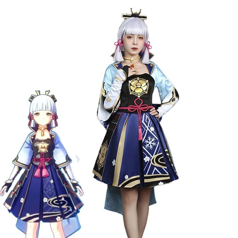 Costume Cosplay Genshin Impact Kamisato Ayaka pour Femmes - Robe de Jeu de Rôle pour Halloween
