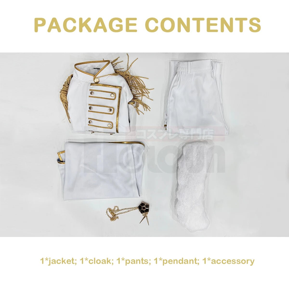 Costume Cosplay Reo Mikage de Blue Lock - Série Anges et Démons - Veste Pantalon Cape Blanche Rose Net